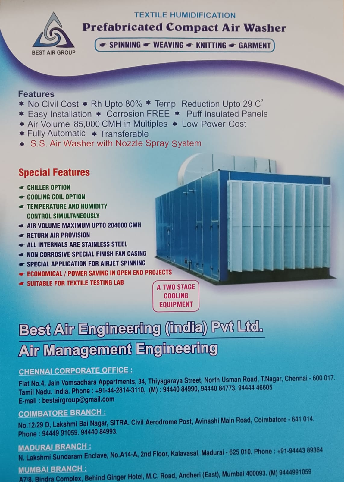 Compact Air Washer